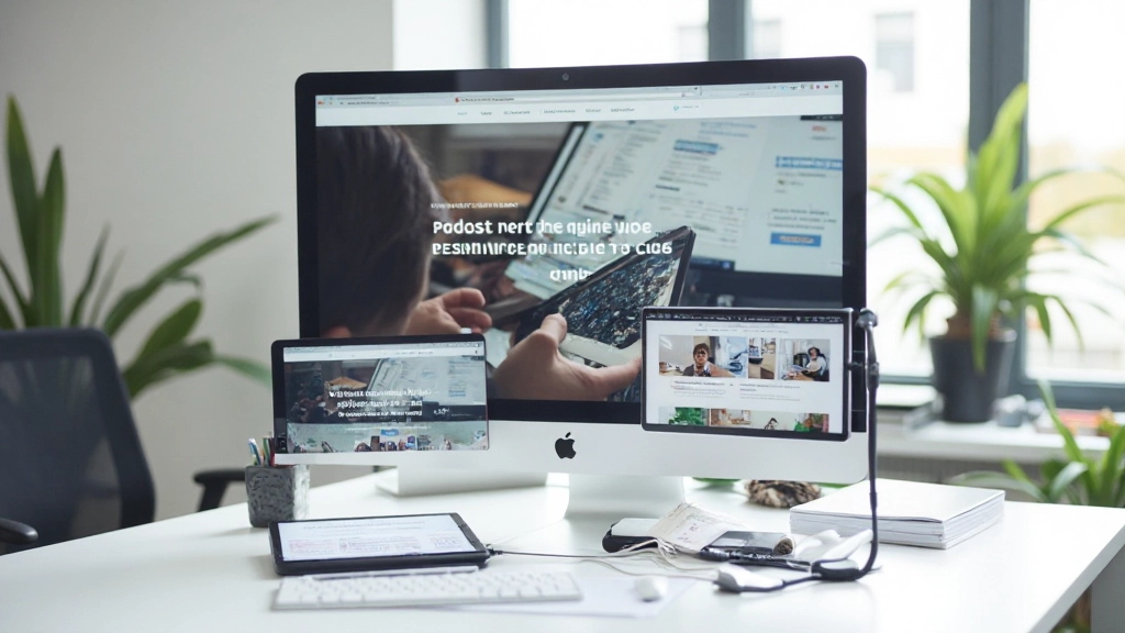 Responsive website weergegeven op verschillende schermformaten: desktop, tablet en mobiel